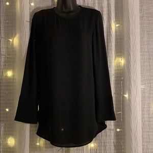Share long sleeve black blouse